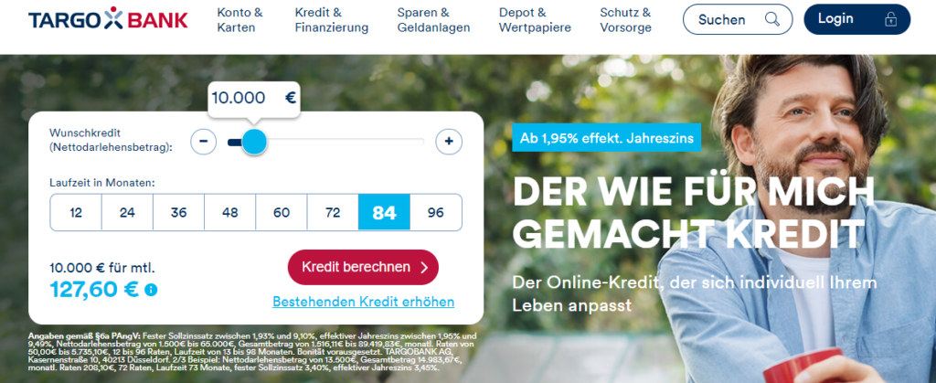 TARGOBANK - Der Online-Kredit, der sich individuell Ihrem Leben anpasst
