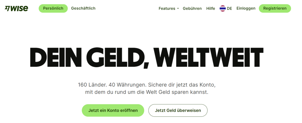 Mit Wise in alle Welt zum ewchten Wechselkurs senden