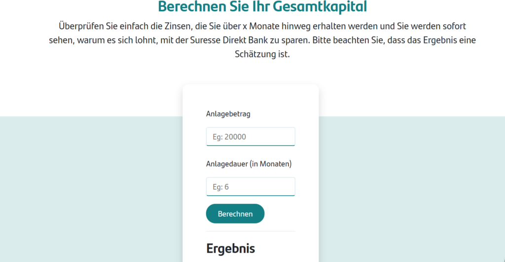 Suresse Direkt Bank Tagesgeldkonto